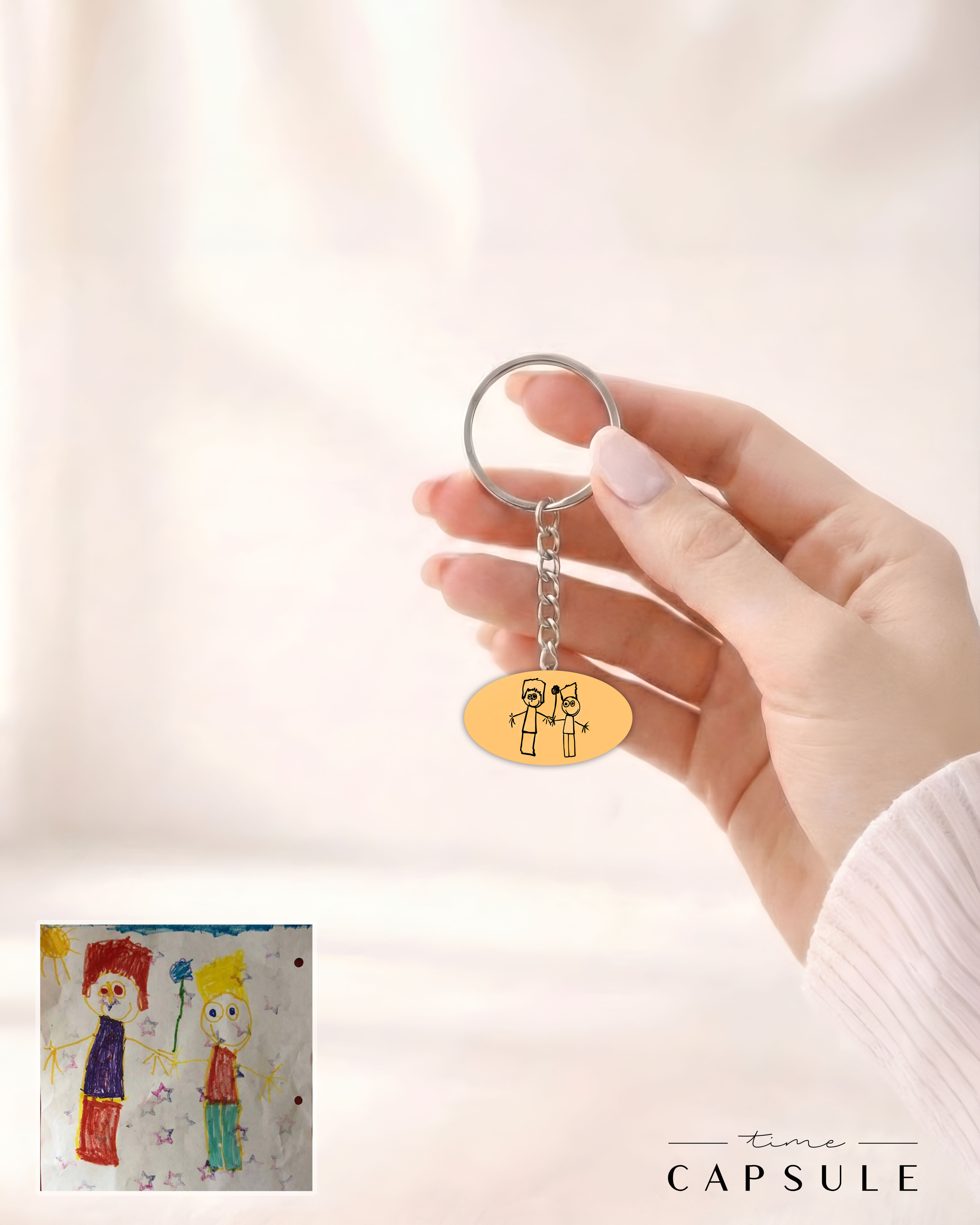 2 პერსონიანი მხოლოდ ვერცხლის ბრელოკი ნახატიდან მოოქროვილი ოვალურ ფირფიტაზე