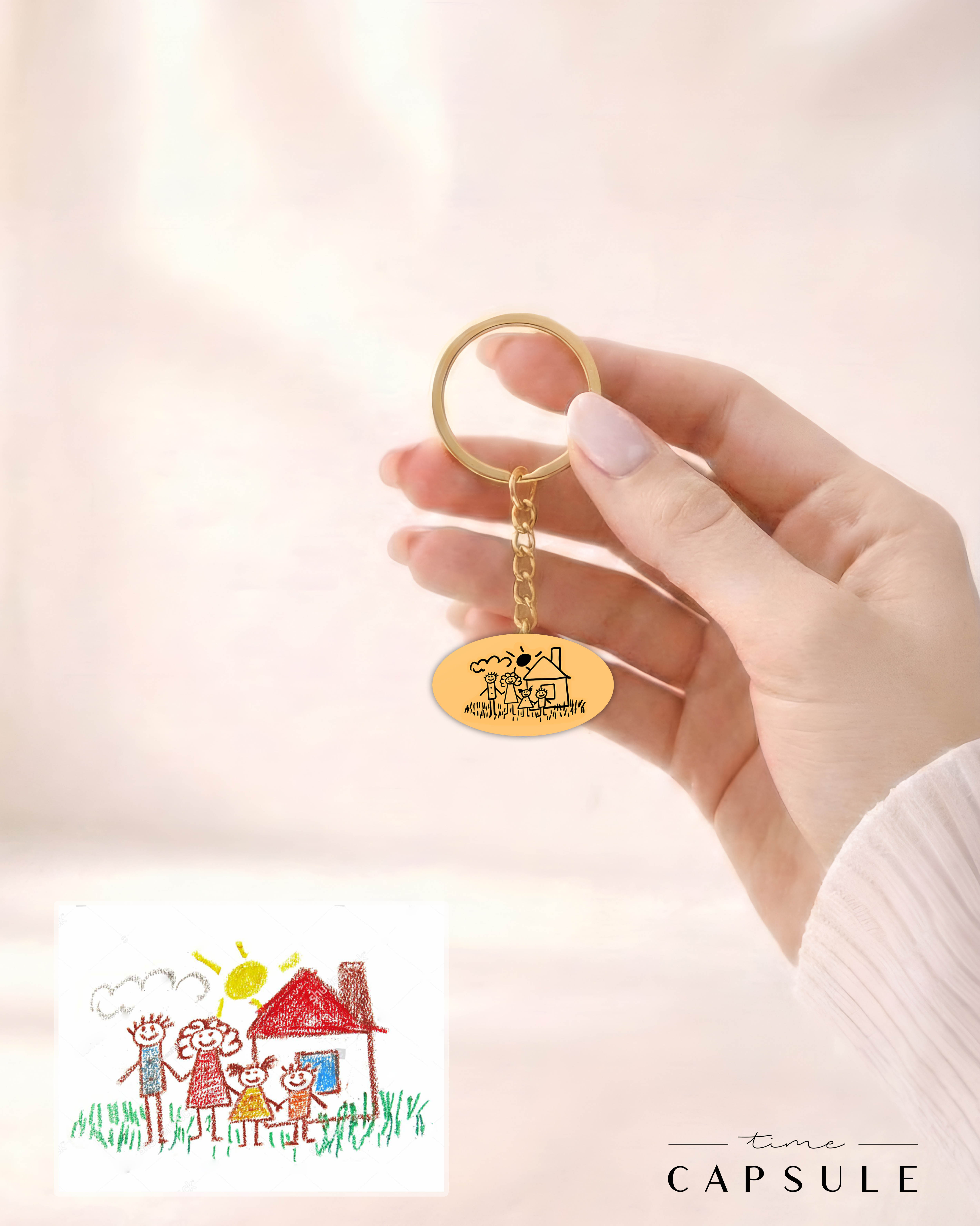 4 პერსონიანი მხოლოდ ვერცხლის ბრელოკი ნახატიდან მოოქროვილი ოვალურ ფირფიტაზე