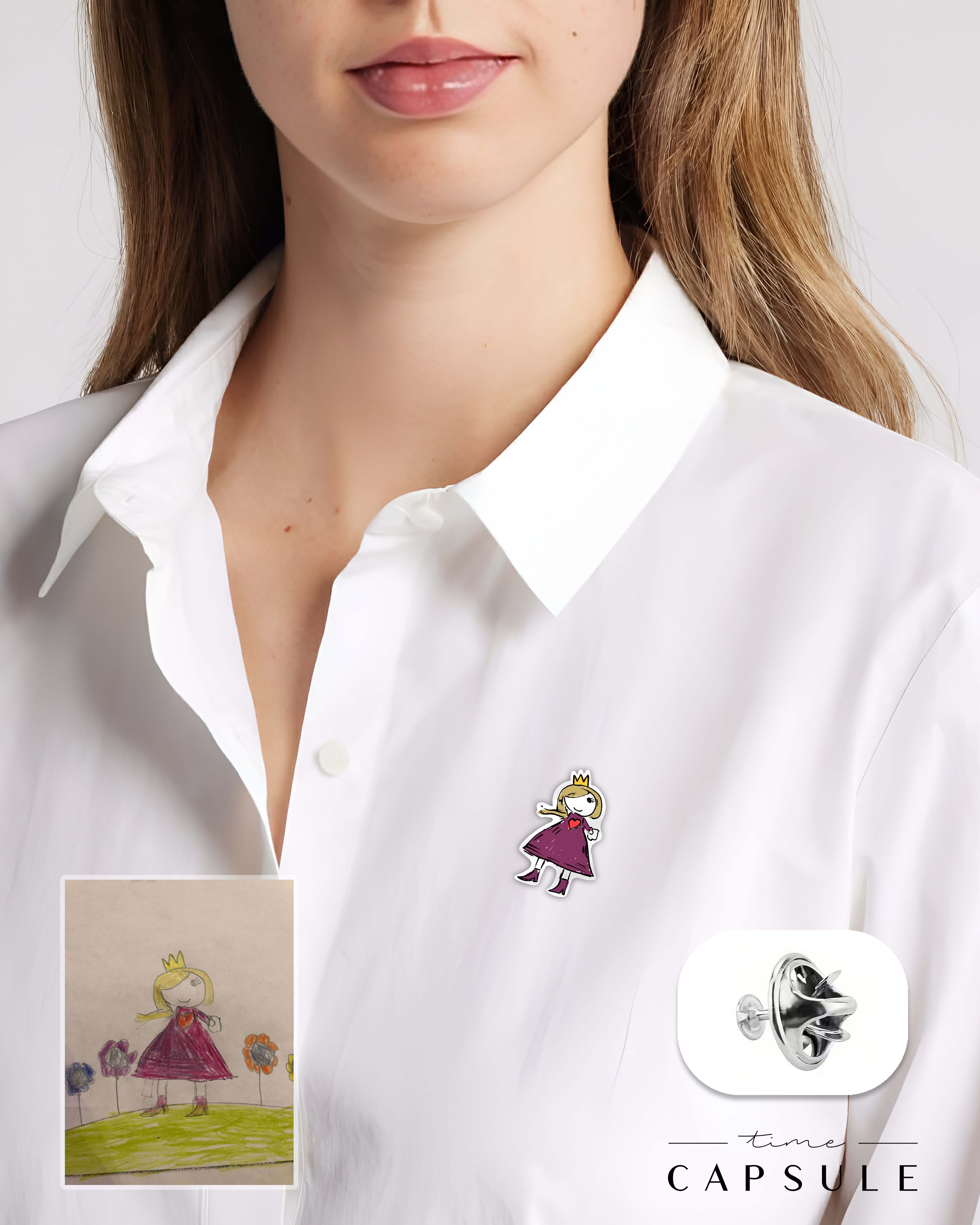 1 პერსონიანი ფერადი პინი ნახატიდან