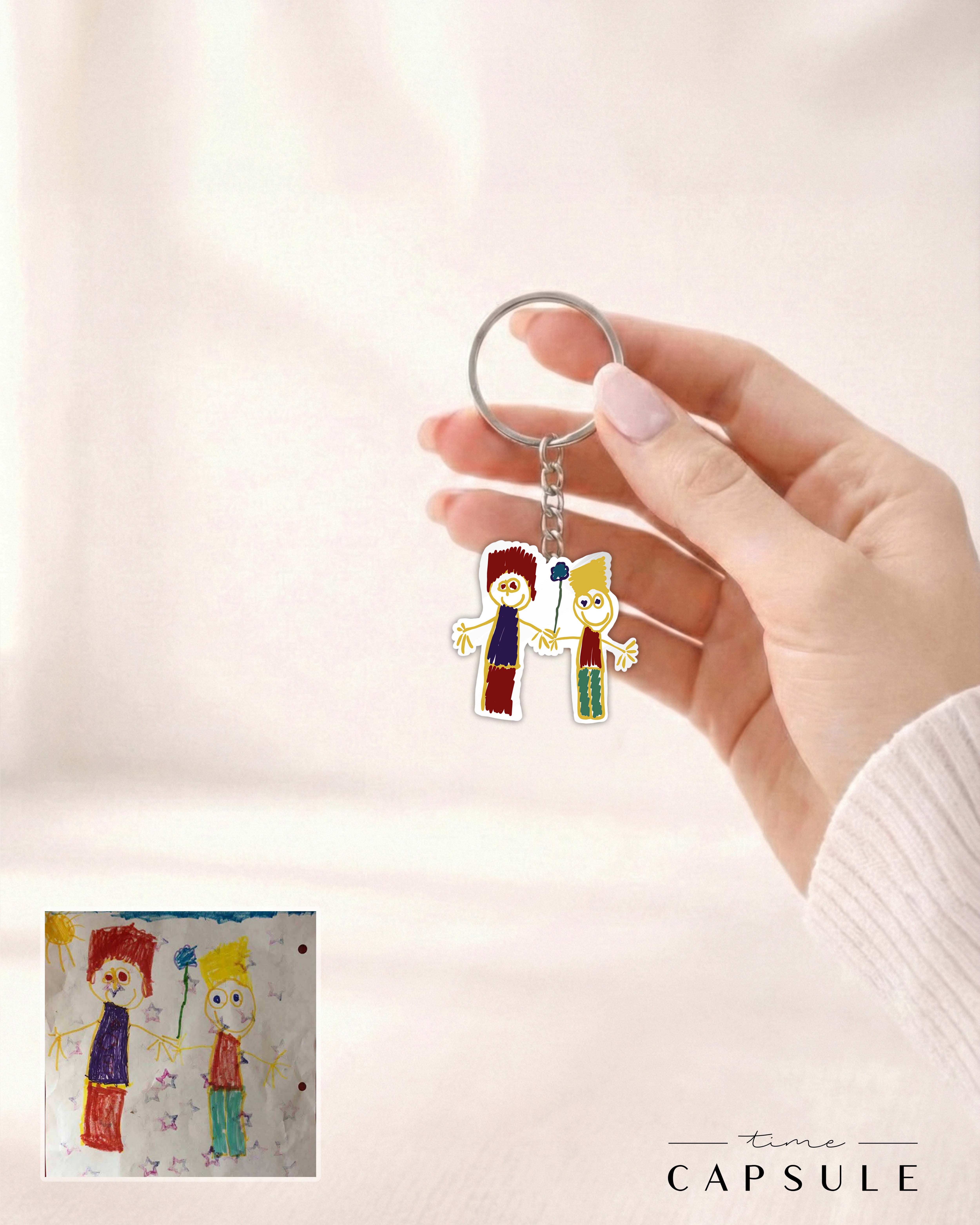 2 პერსონიანი ფერადი ბრელოკი ნახატიდან