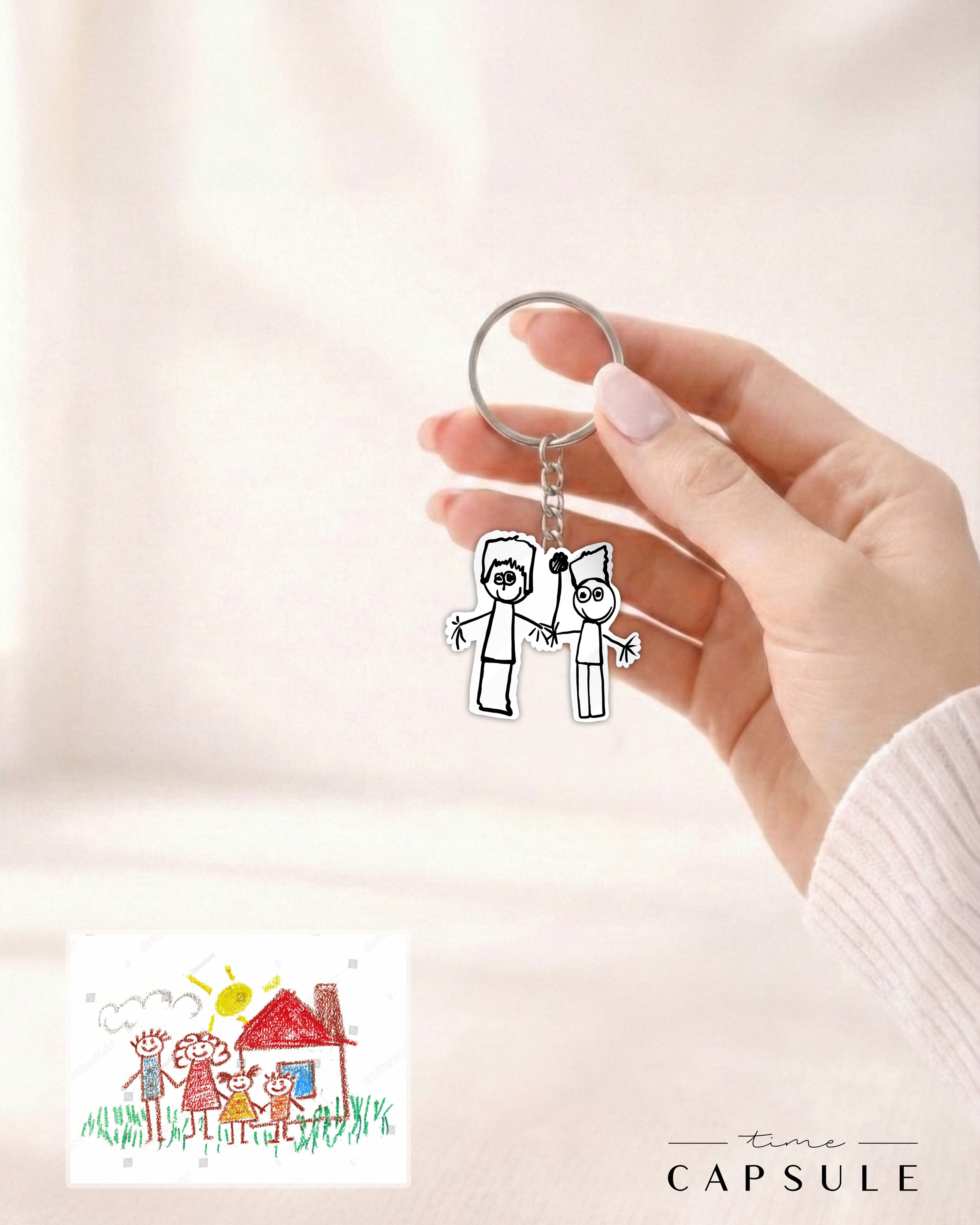 2 პერსონიანი ვერცხლის ბრელოკი ნახატიდან