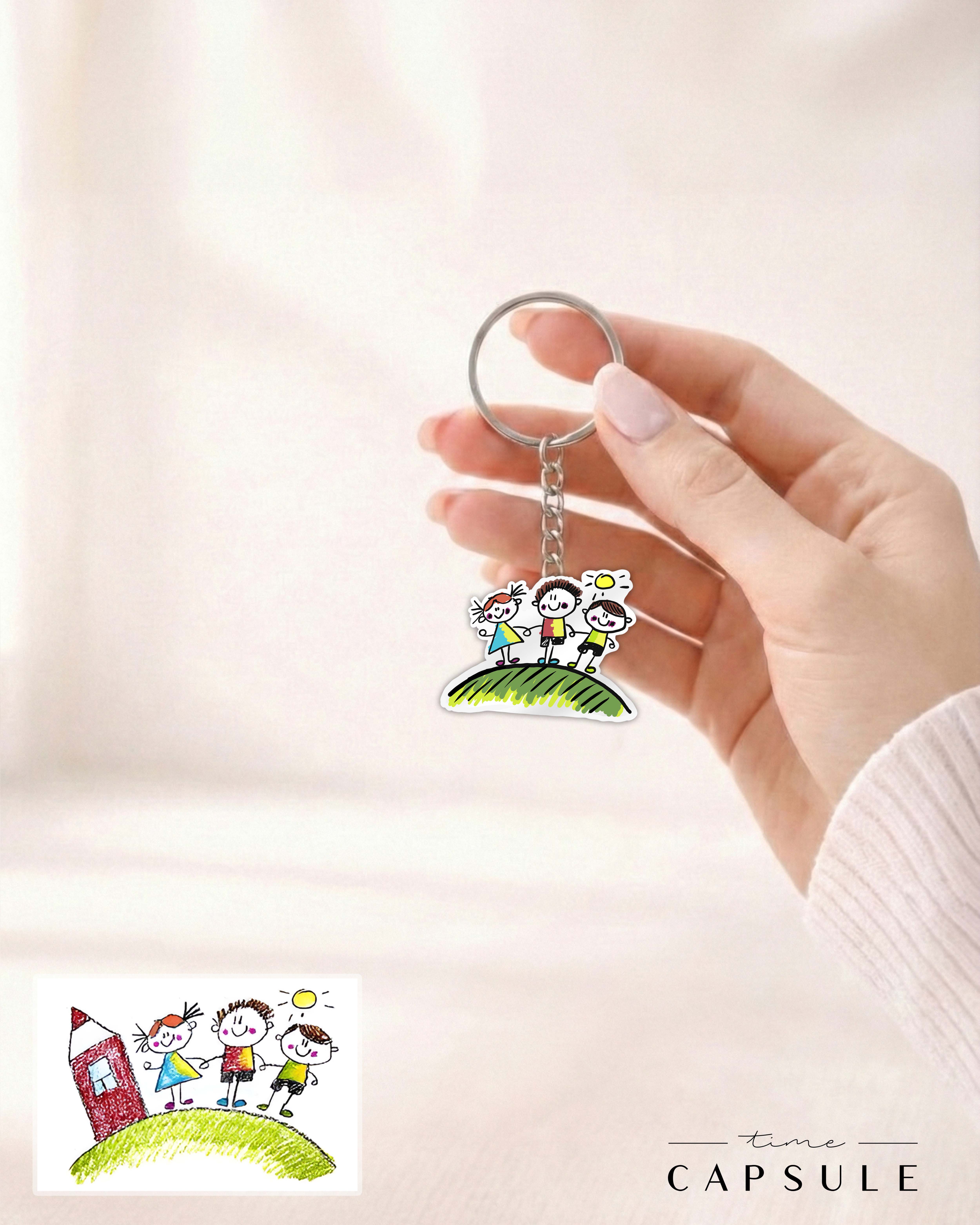 3 პერსონიანი ფერადი ბრელოკი ნახატიდან