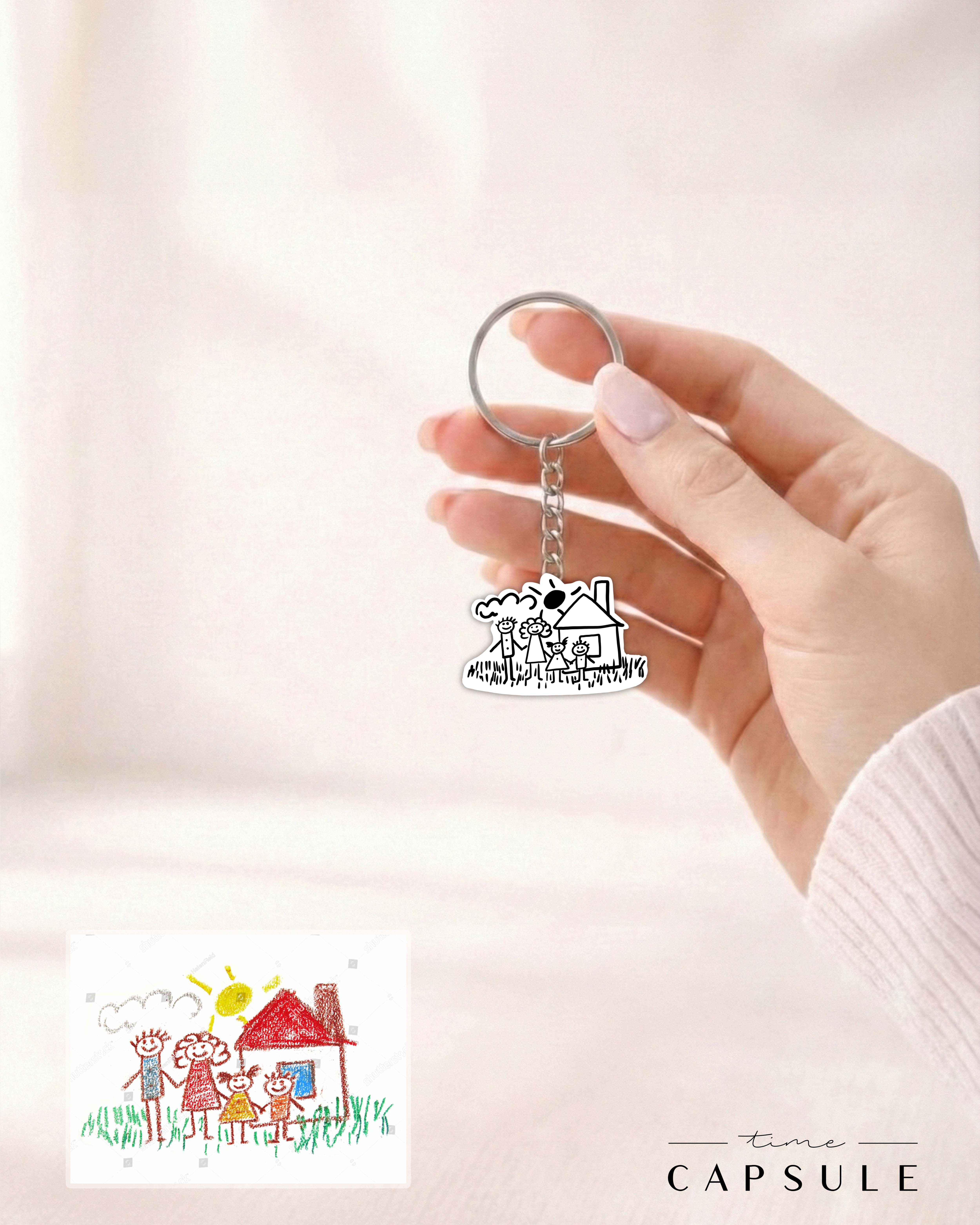 4 პერსონიანი ვერცხლის ბრელოკი ნახატიდან