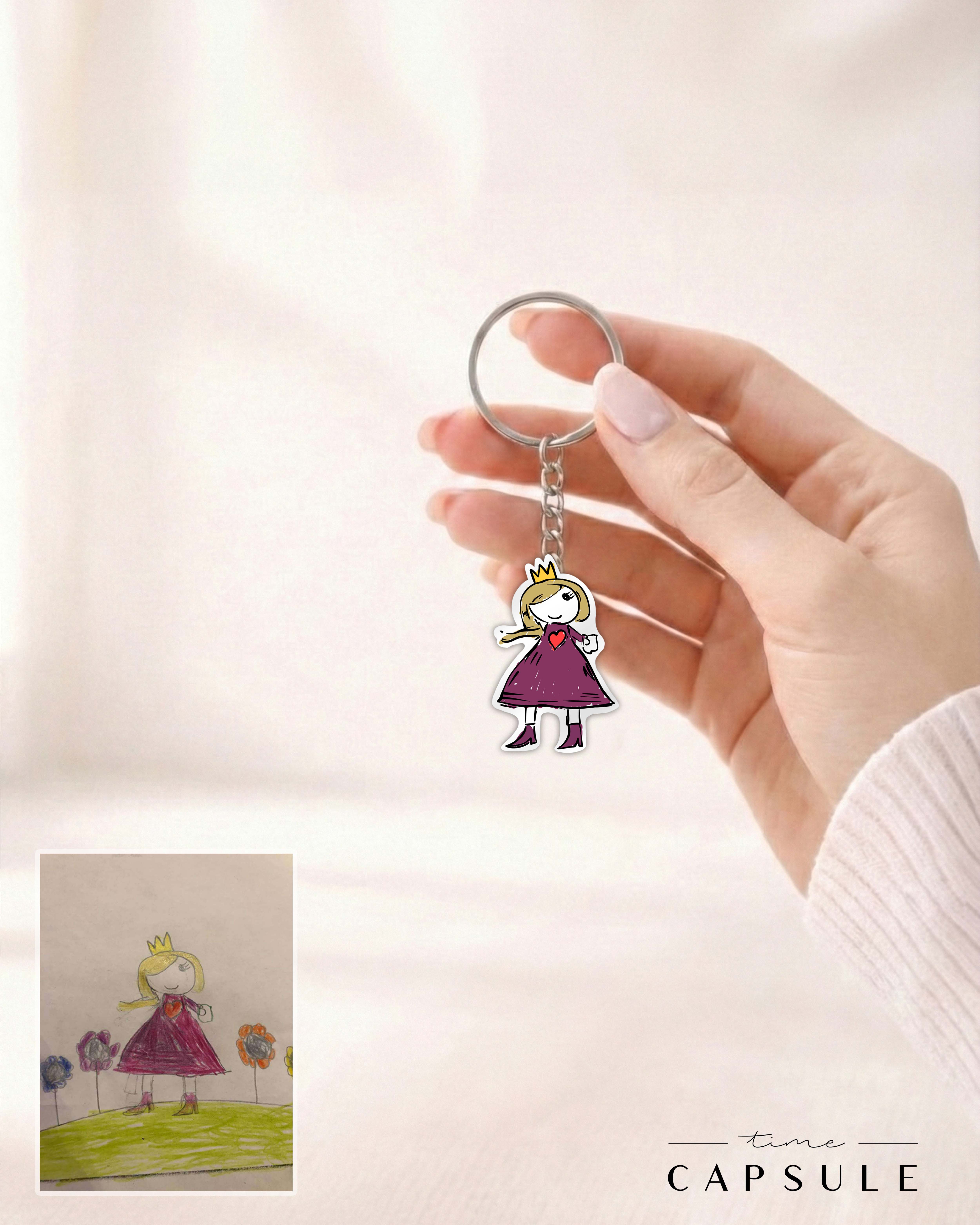 1 პერსონიანი ფერადი ბრელოკი ნახატიდან