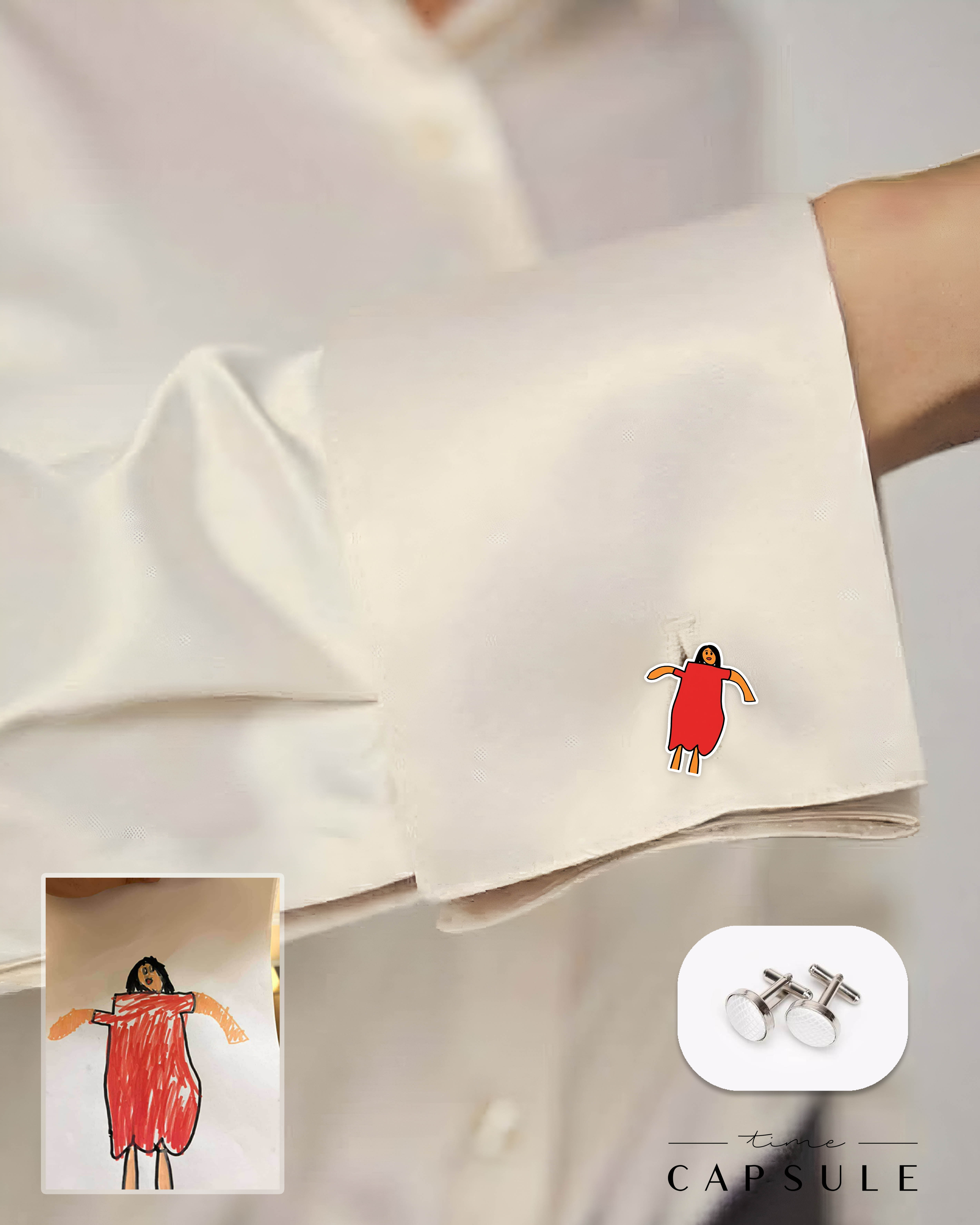 1 პერსონიანი ფერადი  საკინძეები ნახატით